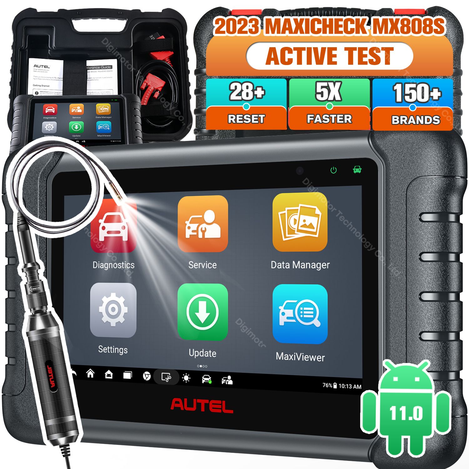 Autel MaxiCheck MX808S ī޶ ŰƮ, MV108 ڵ  ĵ , Ȱ ׽Ʈ 28 + , FCA Autoauth ABS  ĳ